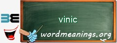WordMeaning blackboard for vinic